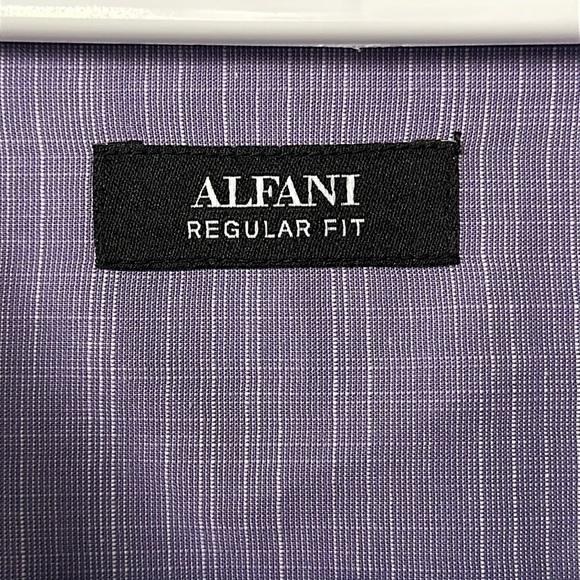 ALFANI Men’s Purple Regular Fit Button Down Long Sleeve Shirt Size XXL - Picture 6 of 10
